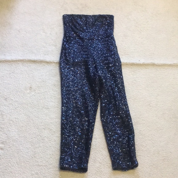Topshop Black Sequin Bandeau Jumpsuit - Picture 4 of 8